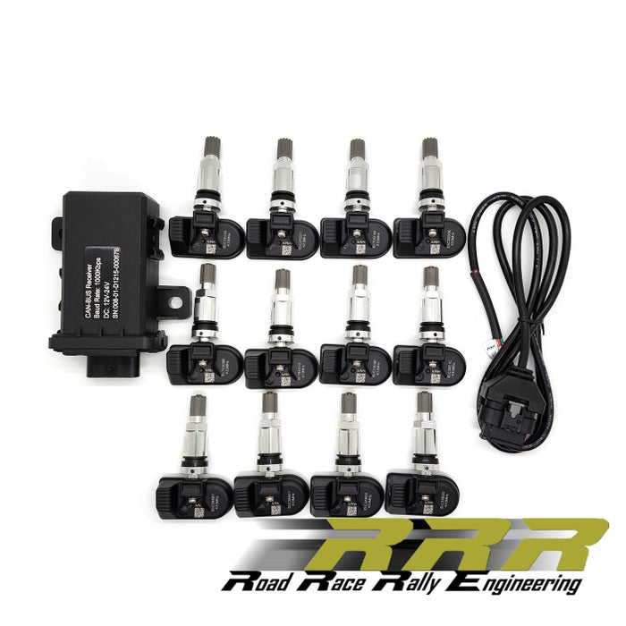 CAN Tyre Pressure Monitoring System (TPMS) Motorsport 3 sets of wheels