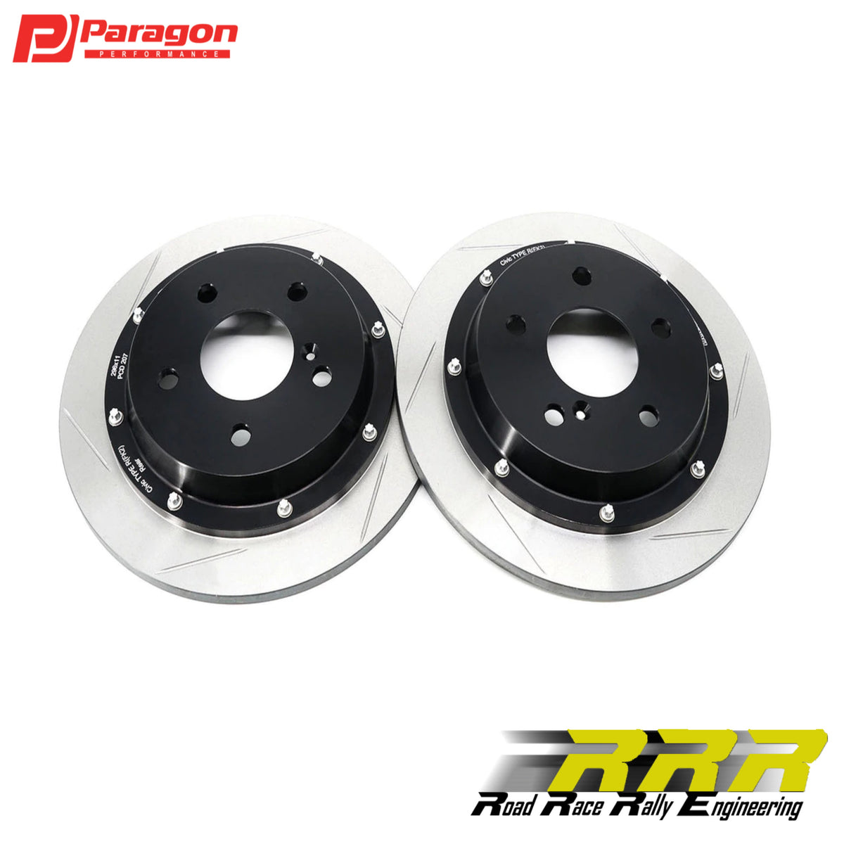 Paragon 2-piece Rotors Rear Pair 296mm x 11mm (11.65” x 0.43”) - Honda ...